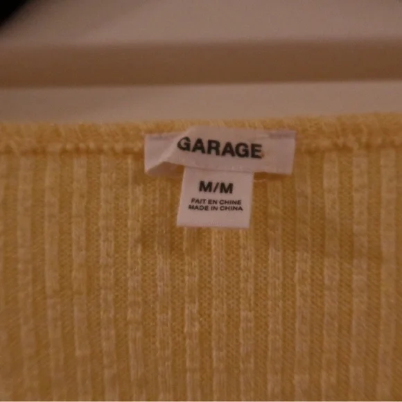 Garage Butter Yellow Ribbed Top - Picture 2 of 3